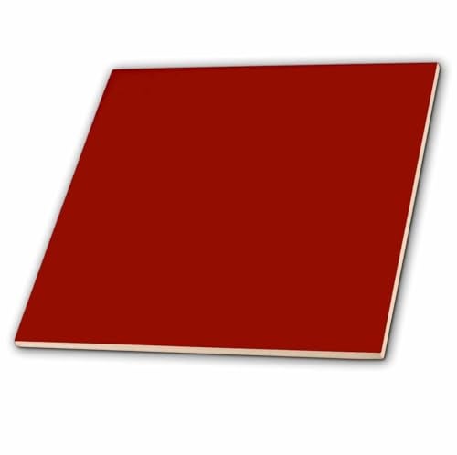 3dRose ct_159880_1 Burgundy Red Dark Marroon Russet Fire-Brick Dark-Barn Red-Brown Plain Simple Solid Color Ceramic Tile, 4" - Image 2