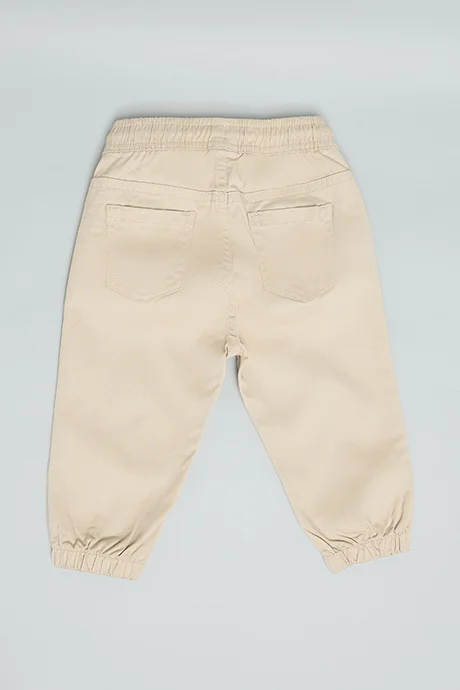 R&B Solid Jogger Pants with Drawstring Waist