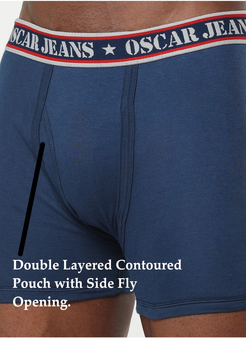 OSCAR JEANS Double-Knit 100% Cotton Mens Boxer Briefs Underwear  Organic Ultrasoft Breathable Antibacterial 6 Pack  - Image 4