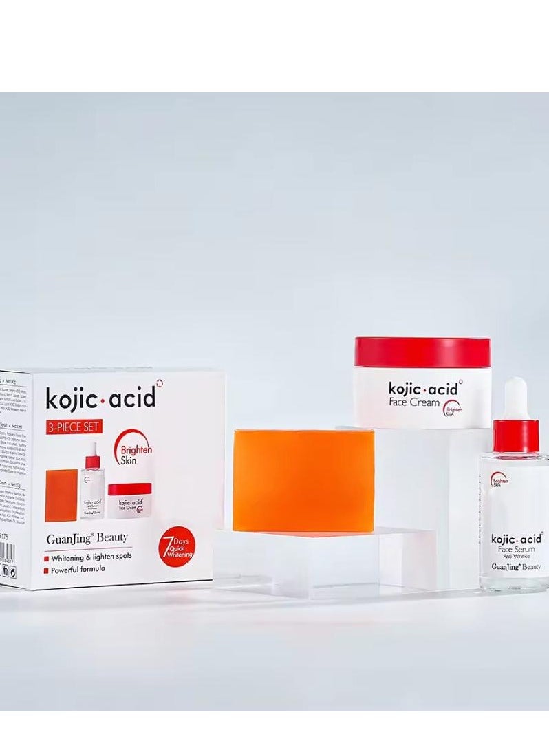 GuanJing Beauty Kojic Acid Skin Care Set 3pc  - Image 5