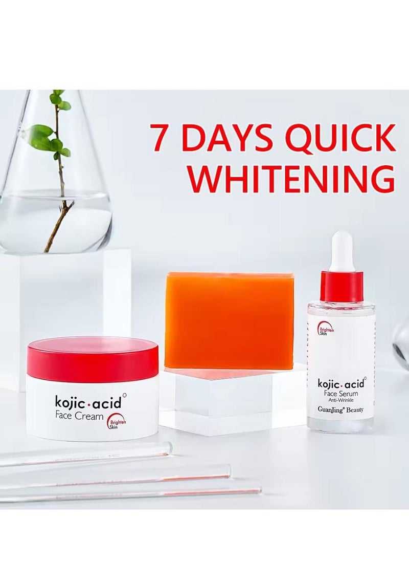 GuanJing Beauty Kojic Acid Skin Care Set 3pc  - Image 2