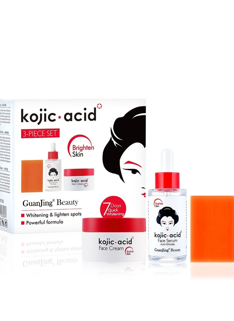 GuanJing Beauty Kojic Acid Skin Care Set 3pc  - Image 1