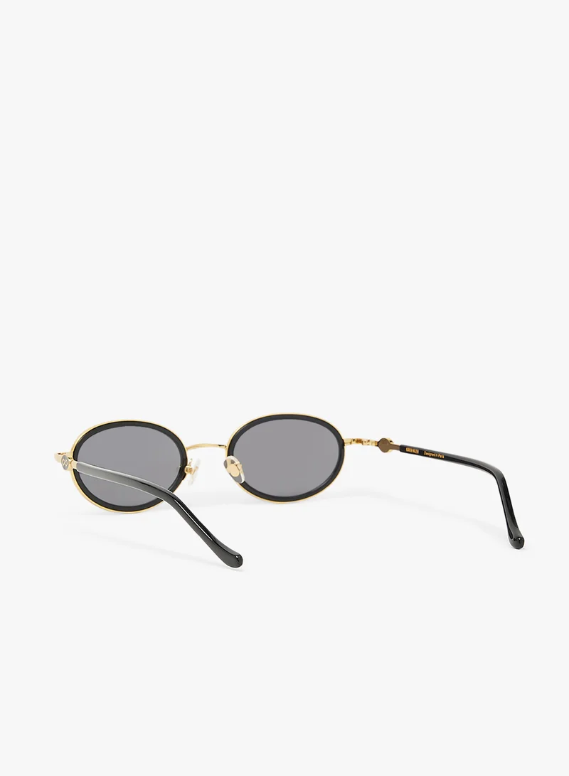 KAREN WAZEN Rea Oval Sunglasses
