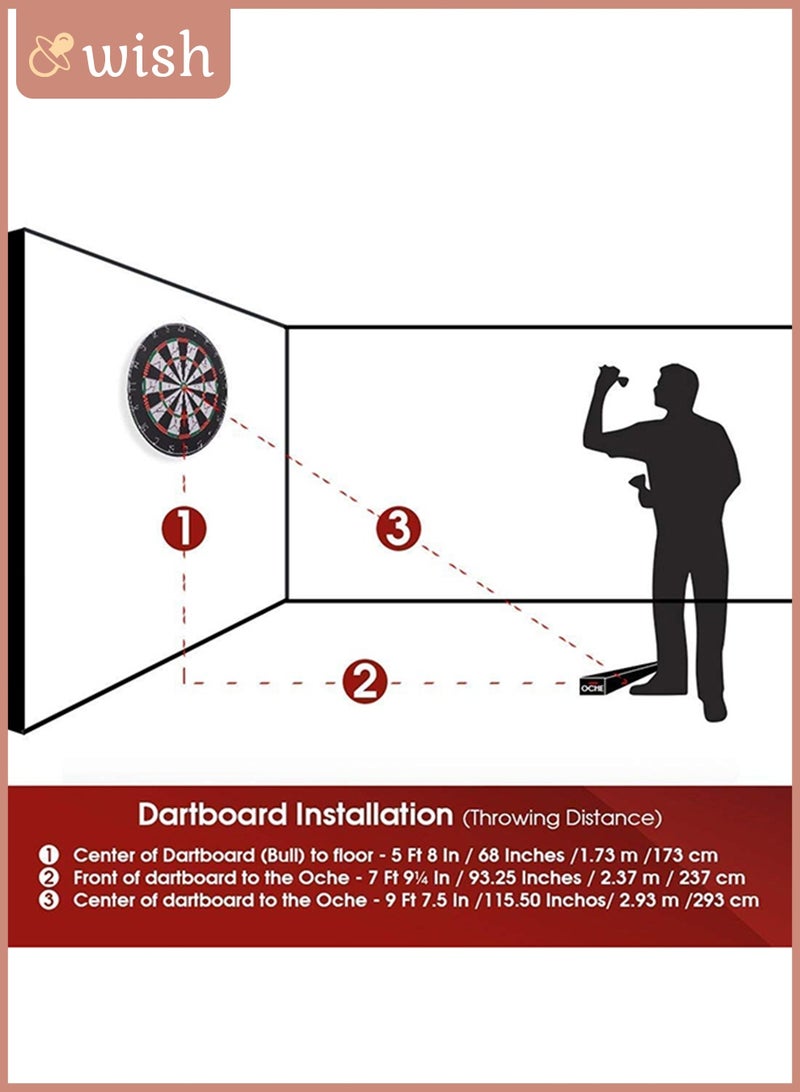 Wish Double Faced 17 inch Portable Dart Board with 6 Darts Set for Kids Children, Indoor Sports Games Board Game Dart Board Board Game - Image 4