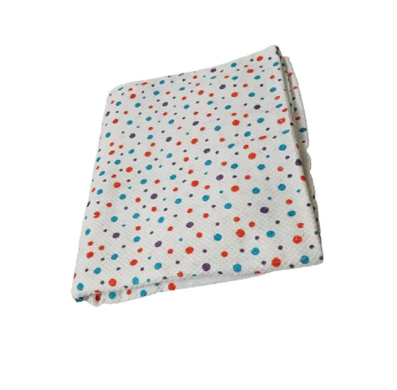 Cotton Colors Printed White Cotton Bath Towels, Multi Colored Towel, Size - 60X30 Long Bath Towel (Pack of 2)_CA54  - Image 2