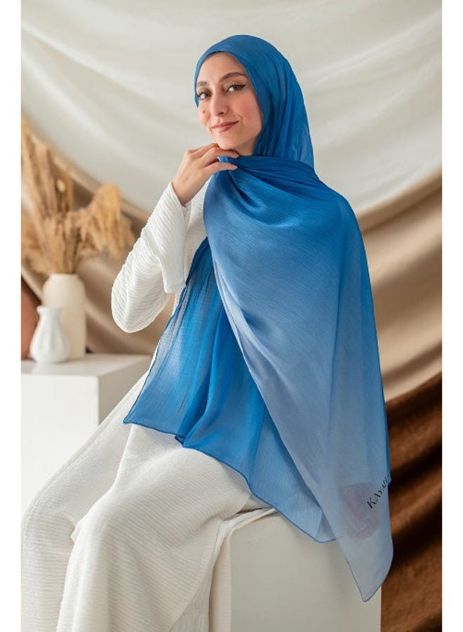 كايان طرحة سماوية متدرجة الألوان أورجانزا بتصميم مميز - متعدد الألوان - Image 1
