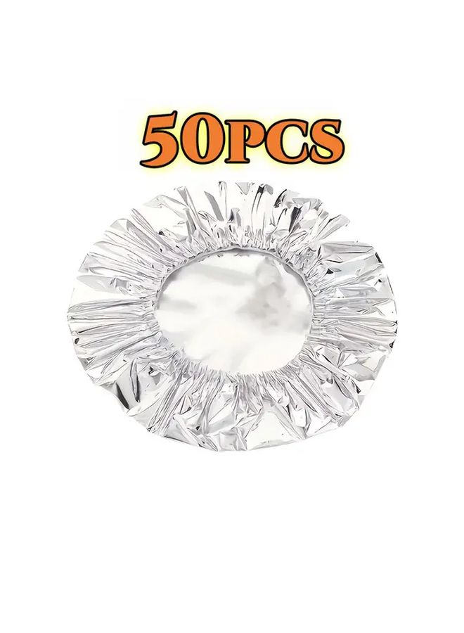 50 Pieces Reusable Aluminum Foil Food Covers Keep Food Fresh Warm Insect Dust Proof - Image 4