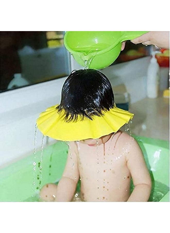 Aabhir Traders Baby Shower caps Adjustable Safe Soft Bathing Baby Shower Hair Wash Cap for Children, Baby Bath Cap Shower Protection for Eye and Ear (1) (Blue) - Image 3
