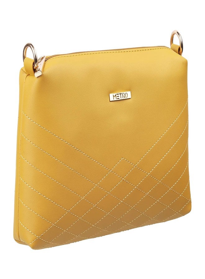 Metro Womens Synthetic Yellow Zip Top Sling (One Size) - Image 5