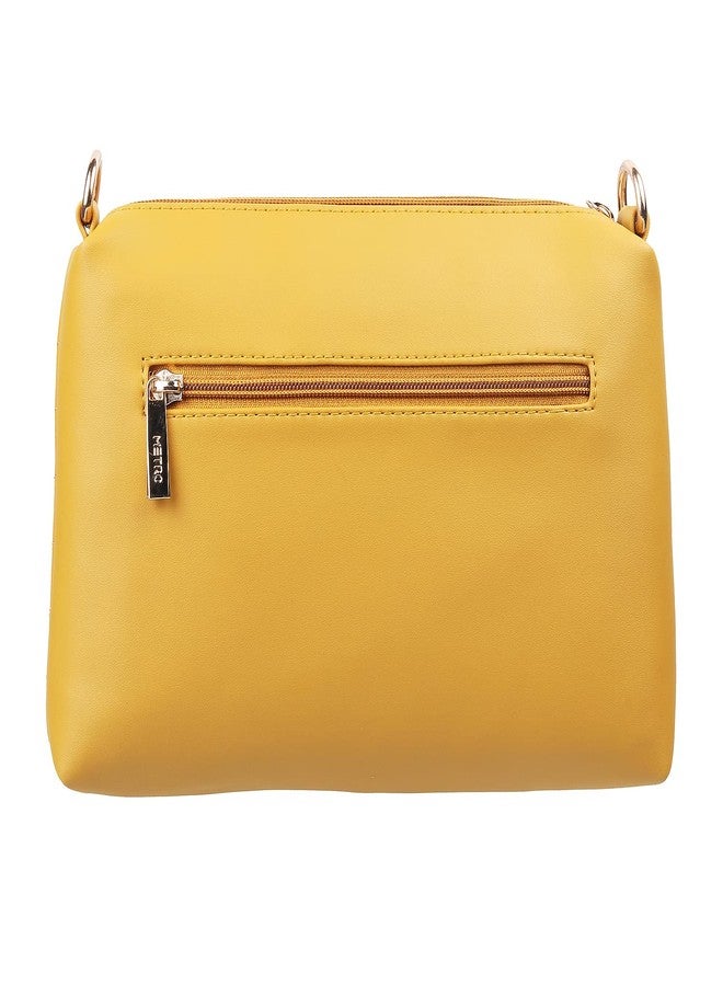 Metro Womens Synthetic Yellow Zip Top Sling (One Size) - Image 3