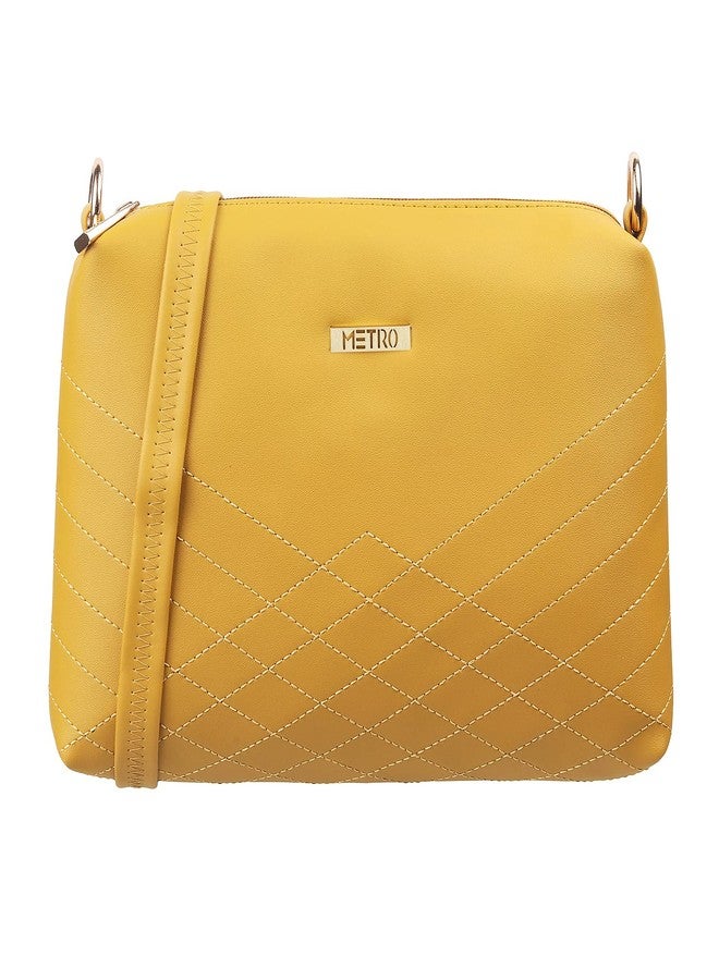 Metro Womens Synthetic Yellow Zip Top Sling (One Size) - Image 1