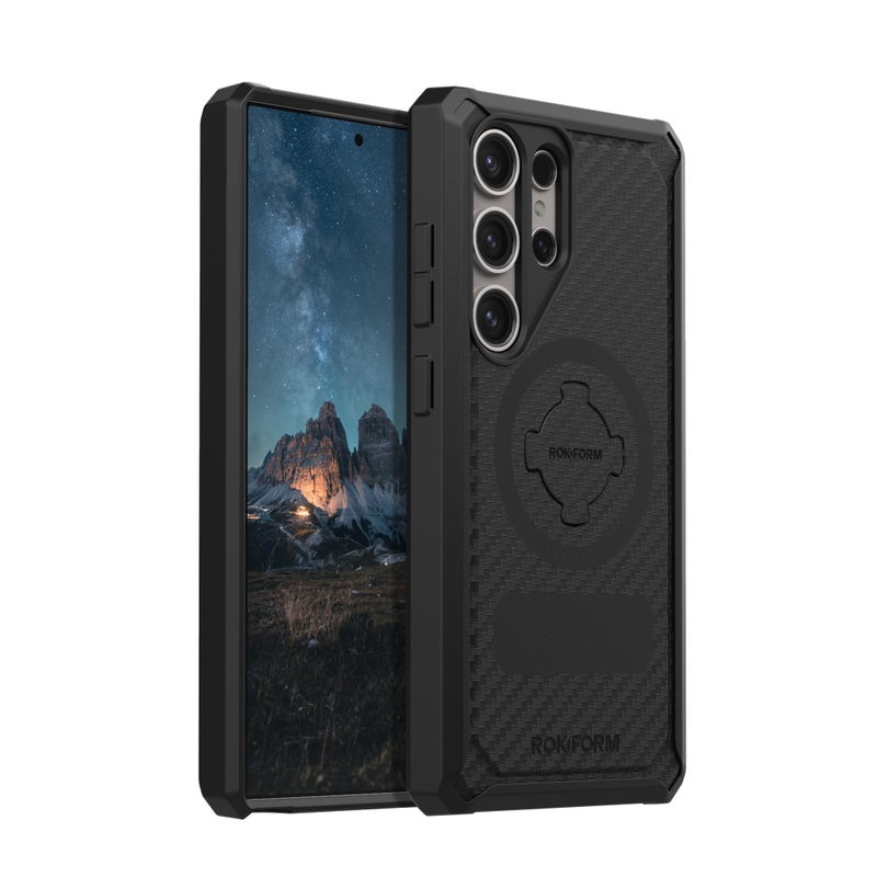 Rokform - Galaxy S24 Ultra Case, Rugged Series, Magnetic Case with Twist Lock, Drop Tested Armor (Black) - Image 1
