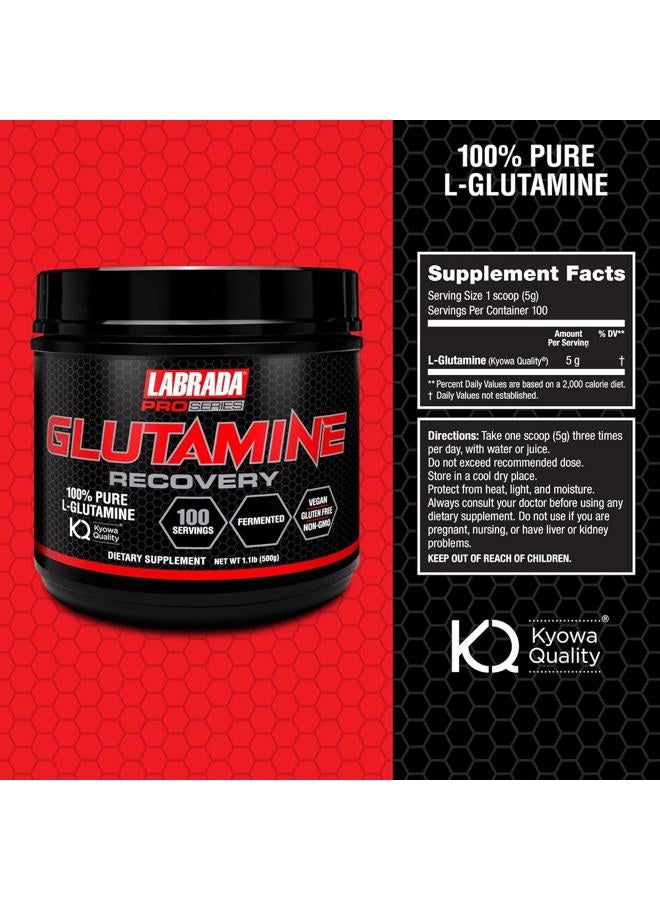 LABRADA Pro Series Glutamine Recovery 100 servings 500 grams - Image 2