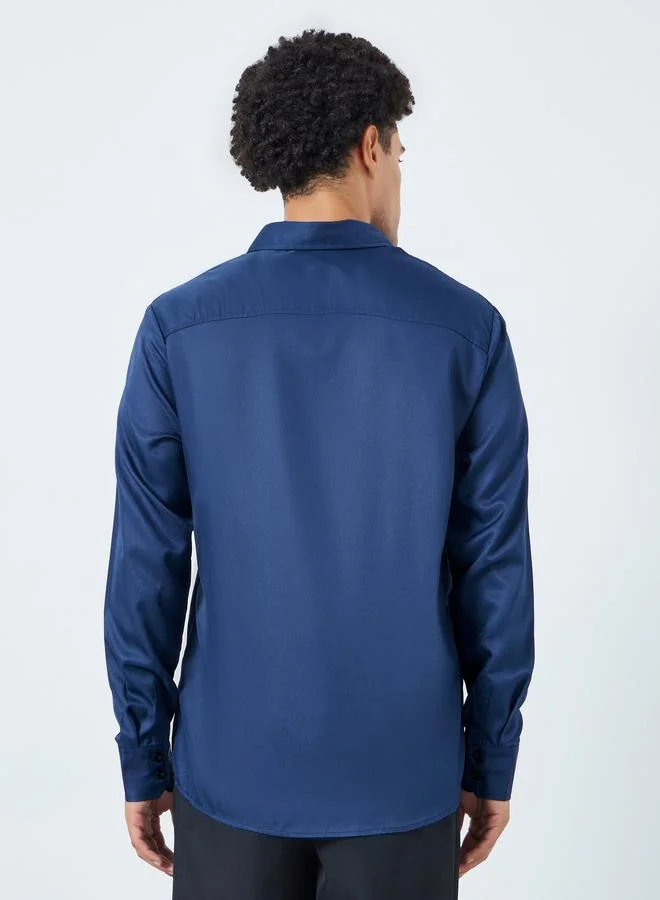 Take Two Navy Blue Men Navy Blue Long Sleeve Shirt for Men | Best Price UAE