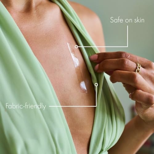 Fearless Tape - 50 Count Double-Sided Tape for Sensitive Skin, Transparent Adhesive for Clothing & Body, Invisible on All Skin Shades – Dress Tape, Fashion Tape Alternative - Image 4