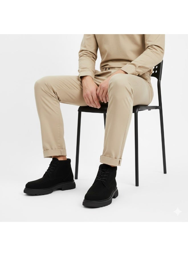 Stylish men's shoes made of suede - equipped with a comfortable Turkish rubber sole - available in various colors and sizes - Image 1