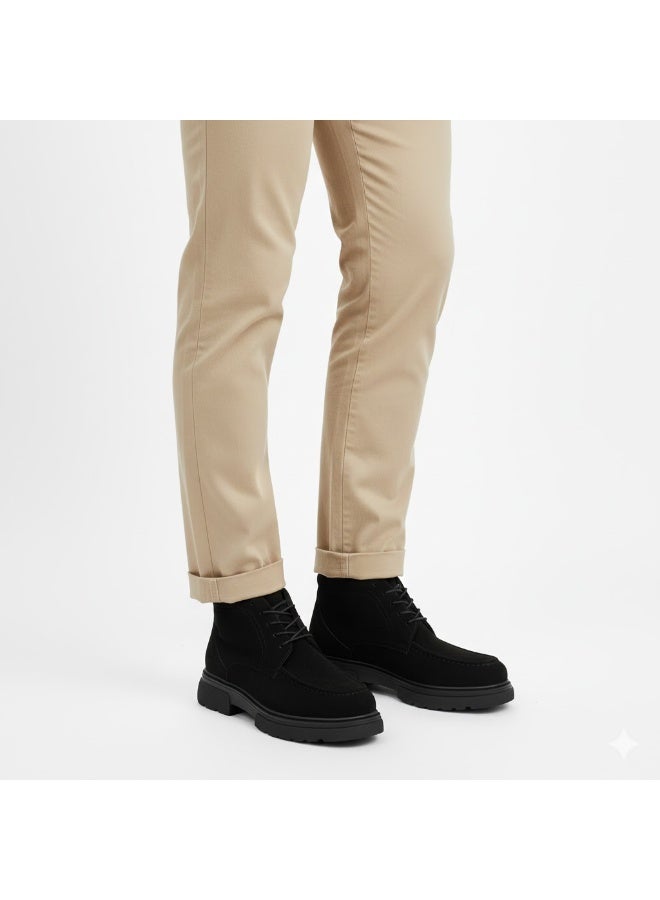 Stylish men's shoes made of suede - equipped with a comfortable Turkish rubber sole - available in various colors and sizes - Image 2