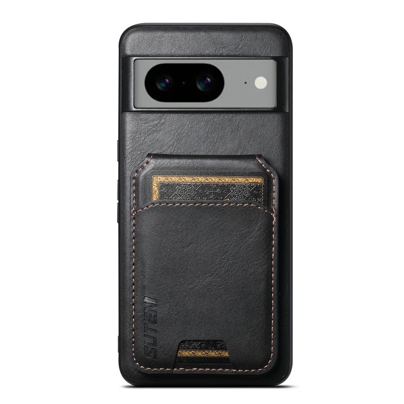 Suteni For Google Pixel 10 Pro H02 Leather Wallet Stand Back Phone Case(Black) - Image 1