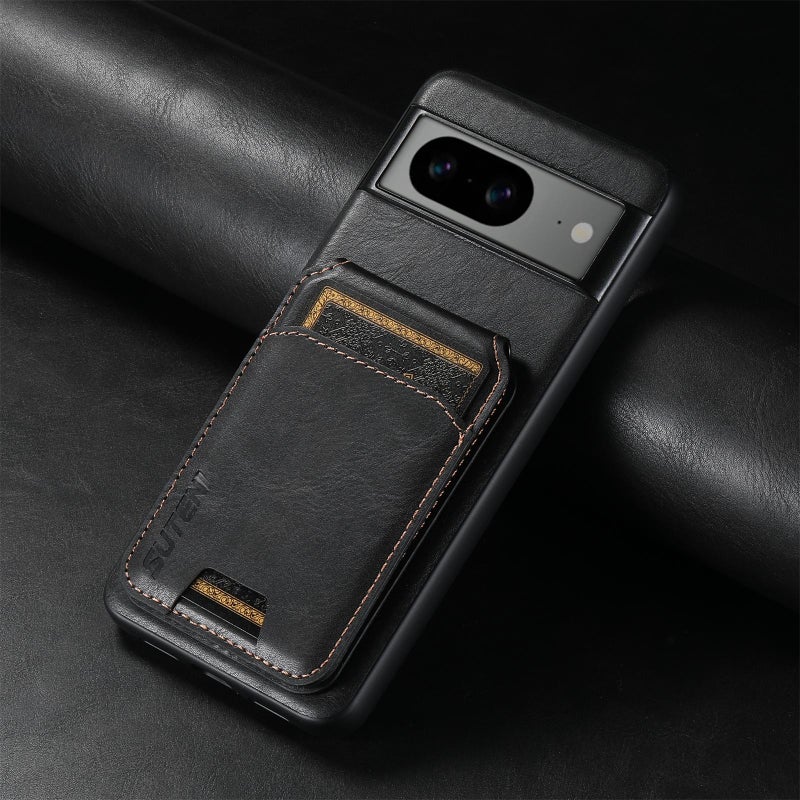 Suteni For Google Pixel 10 Pro H02 Leather Wallet Stand Back Phone Case(Black) - Image 2