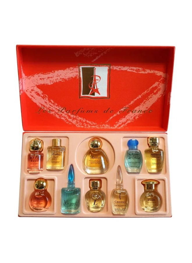 CHARRIER PARFUMS LES PARFUMS DE FRANCE 10 Eaux de Parfum MINIATURE Gift Box 57.8 ml - Image 1