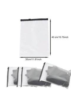 Excefore 20 Pack Ziplock Bags, Reusable Portable Clear Frosted Airtight Toiletries Bag, 40 x 30cm Storage Bags, Suitable for or Clothes Shoes Cosmetics Offices Supplies  - Image 2