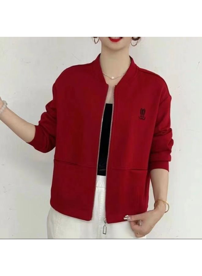 Spring And Autumn Fashion 2024 New Style Coat Women's Spring All-match Casual Niche Long-sleeved Korean Baseball Suit Sports Jacket 