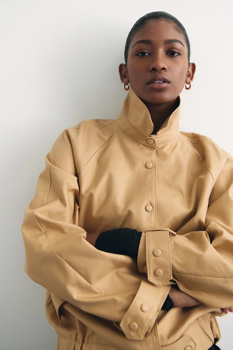 اتش اند ام جاكيت من التويل بقبة