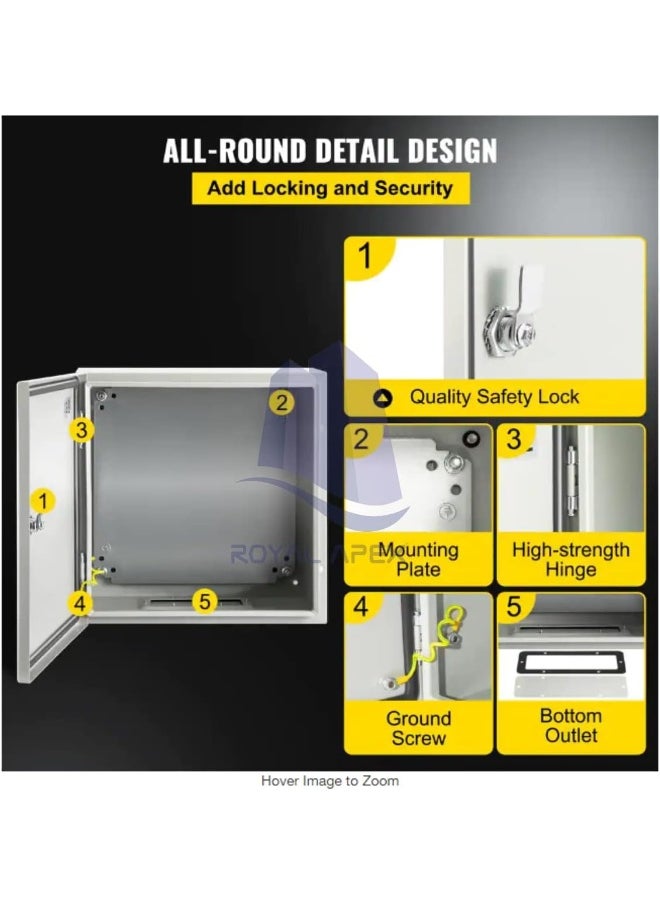 Royal Apex Wall-Mounted Metal Enclosure Waterproof Ip65 Outdoor/Indoor Dustproof Panel Box  - Image 3