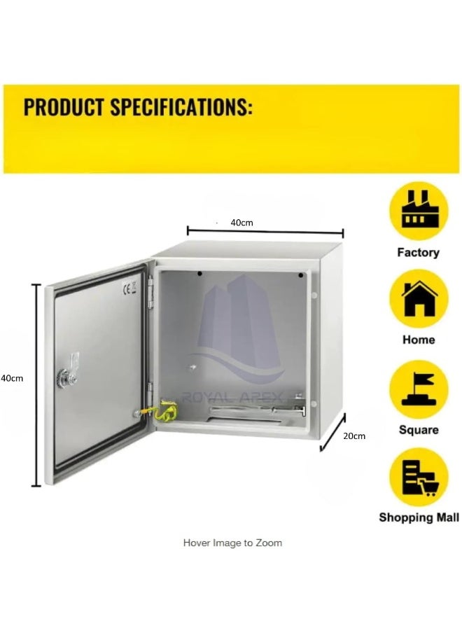 Royal Apex Wall-Mounted Metal Enclosure Waterproof Ip65 Outdoor/Indoor Dustproof Panel Box  - Image 2
