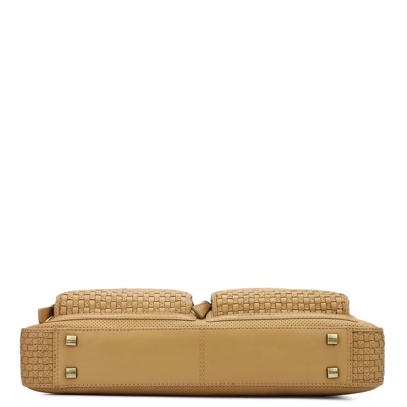 Da Milano beige Imprint Laptop Bag (S)  | Best Price UAE