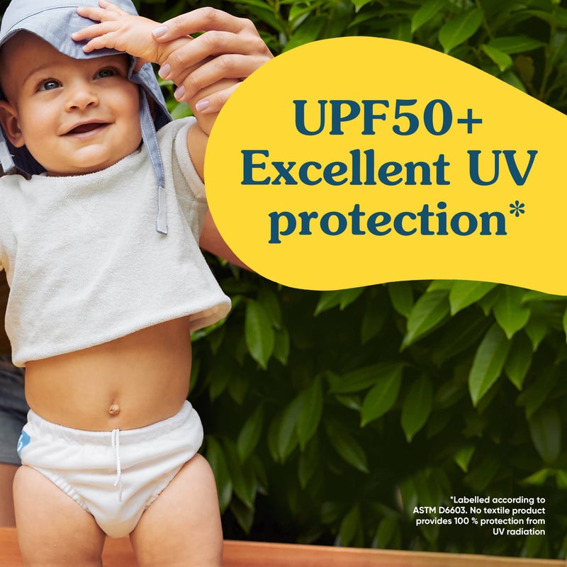 Charlie Banana Reusable Swim Diaper, Washable, Adjustable Drawstring for Baby Girls Boys, Soft and Snug Waterproof Fit to Prevent Leaks - The Whale on White, Size L (22-34 lbs) - Image 5