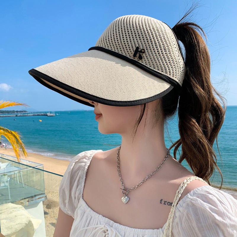 Women's Knitted Mesh Breathable Sun Hat - Image 1