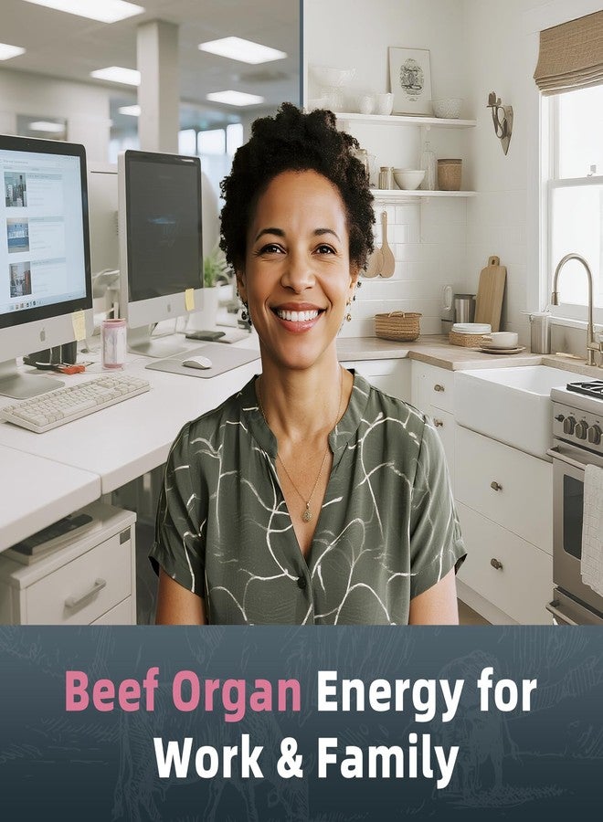 مكمل غذائي من أعضاء البقر من أليوايز للنساء - عبوة من كبسولتين - يدعم التوازن الهرموني الأنثوي والطاقة والصحة العامة، مركب أعضاء البقر الذي يتغذى على العشب بنسبة 100%: الكبد والرحم* والقلب و3 أعضاء أخرى، (كبسولتان يومياً) - Image 4