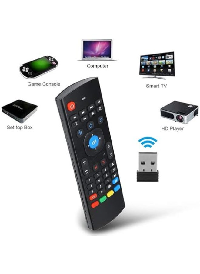 جهاز تحكم عن بعد، ماوس لاسلكي MX3 2.4G، محمول للكشف الحركة، لوحة مفاتيح بالاشعة تحت الحمراء بلوتوث للتحكم للتلفزيون والكمبيوتر، من سيلرينج وي - Image 3