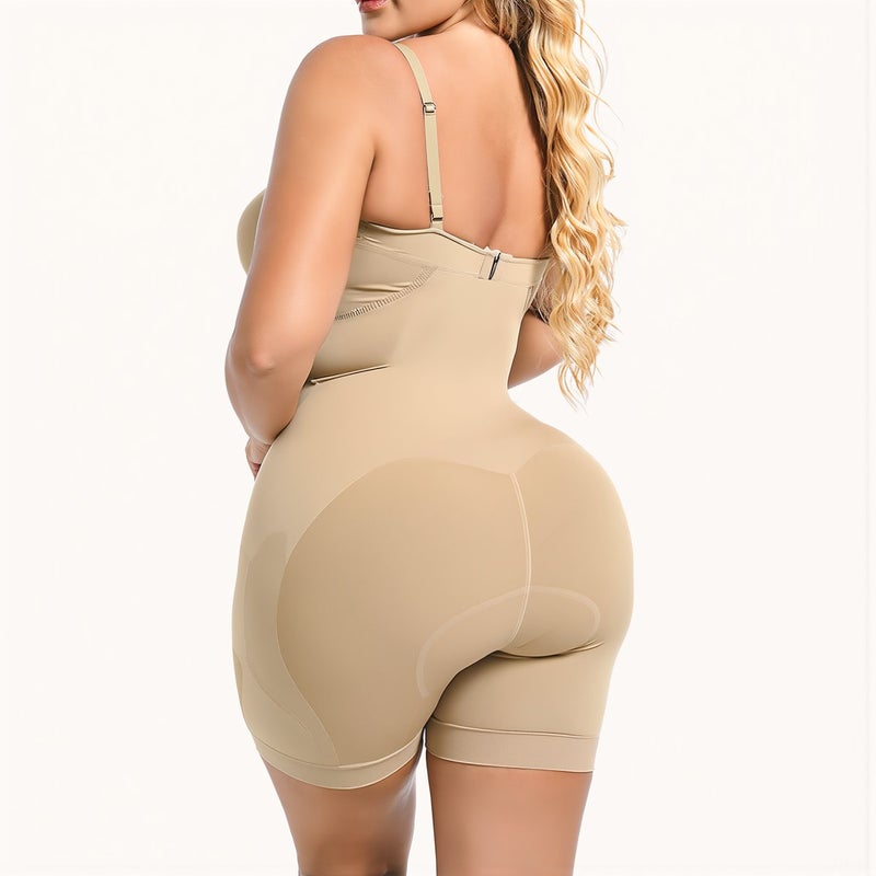 Seamless Shapewear High Elastic Spandex Tummy Control Body Shaper S Black - Image 2