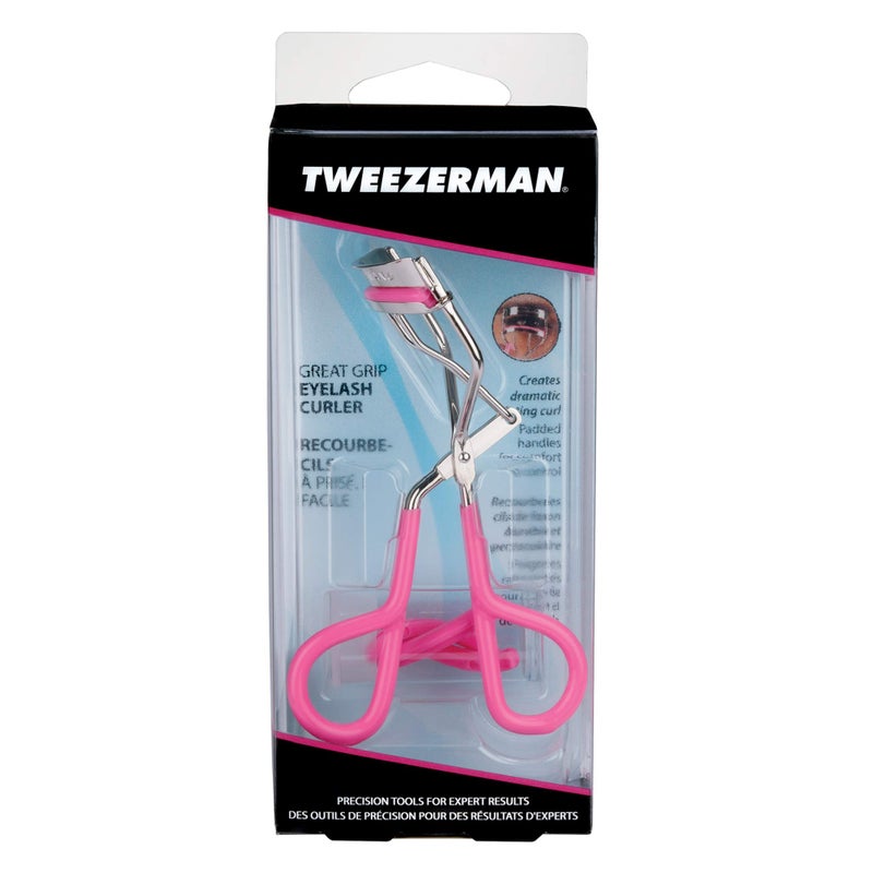 Tweezerman Neon Pink Comfort Grip Eyelash Curler - Makeup Eyelash Tool for all Eye Shapes - Image 3