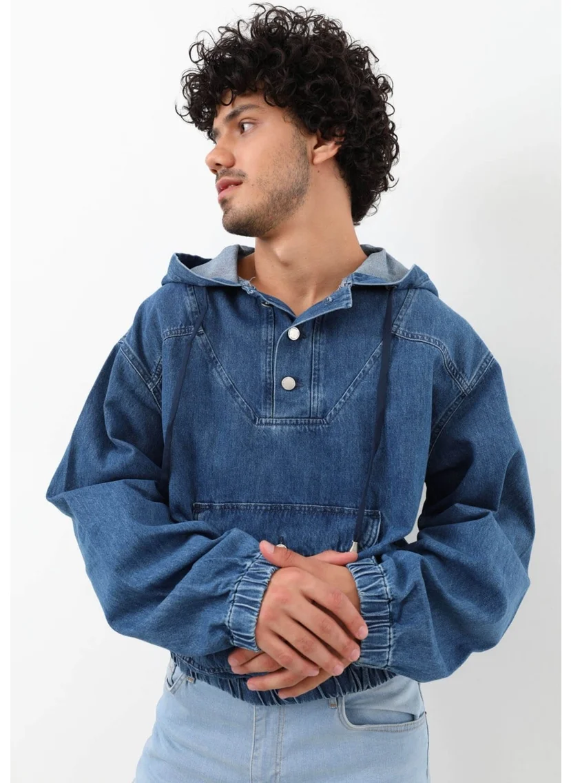 Banny Jeans Men's Jean Sweatshirt Dark Blue