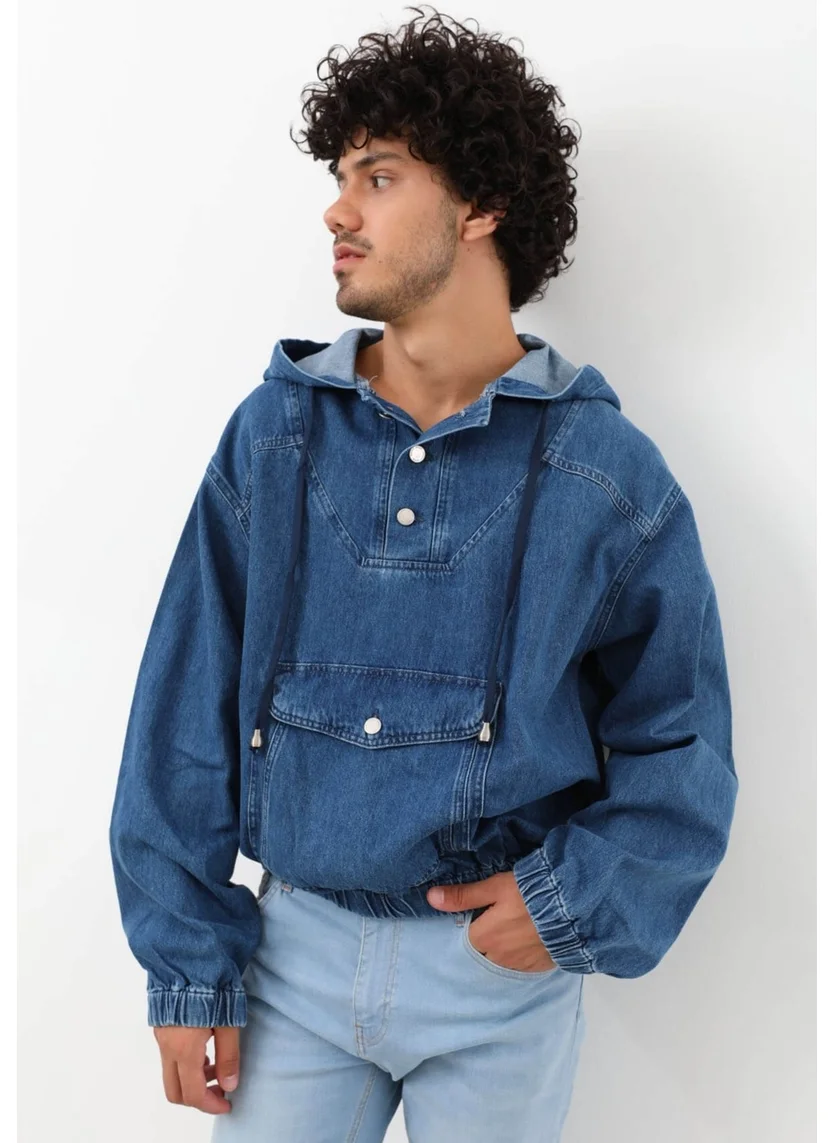 Banny Jeans Men's Jean Sweatshirt Dark Blue