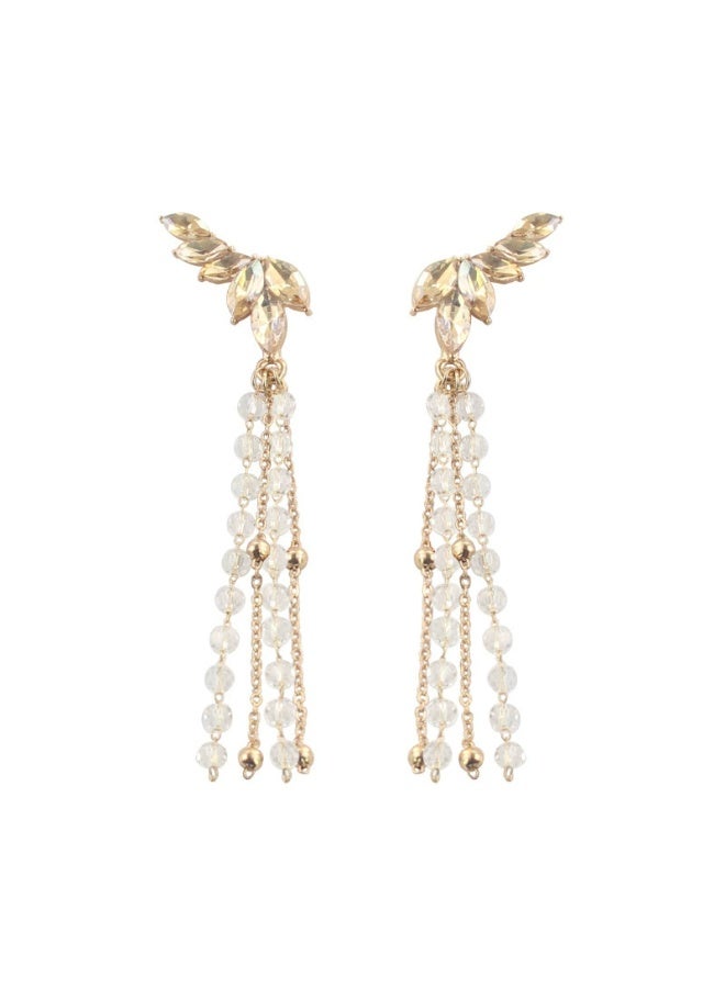 Goolsky S925 Sterling Silver Long Tassel Earrings for Women – Elegant Statement Dangle Drop Earrings, Trendy Fashion Jewelry, Hypoallergenic Anti-Tarnish, Parties/Dinners - Image 1