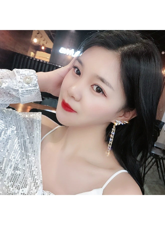 Goolsky S925 Sterling Silver Long Tassel Earrings for Women – Elegant Statement Dangle Drop Earrings, Trendy Fashion Jewelry, Hypoallergenic Anti-Tarnish, Parties/Dinners - Image 4