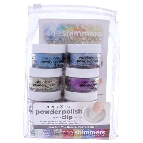 Cuccio Pro Powder Polish Nail Colour Dip System She Shimmer 8 X 05 Oz 8count - Image 1