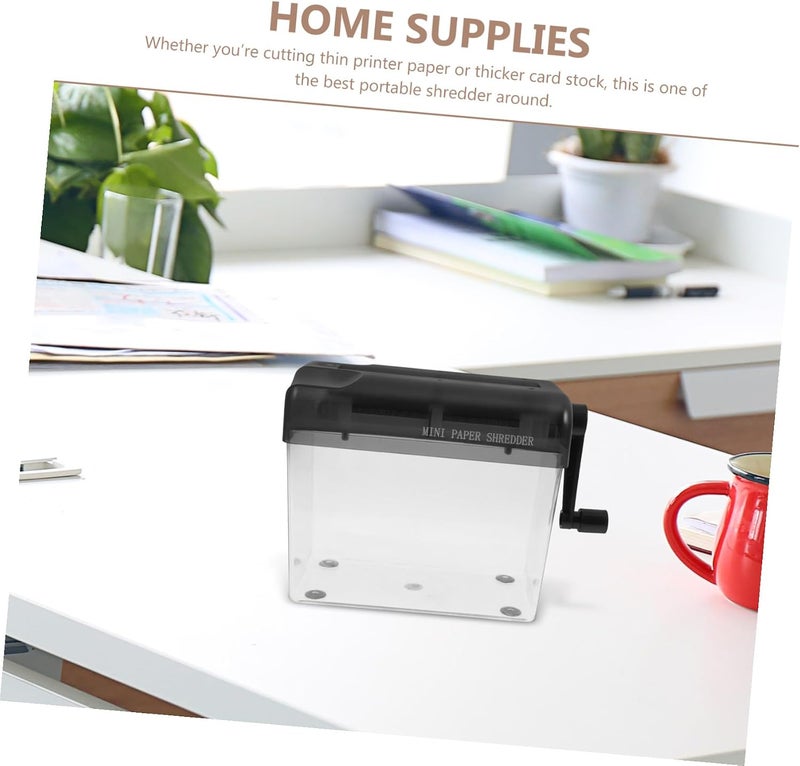Wear-Resistant Manual Hand Shredder Paper Shredder for Office and Home Use Portable Hand-Operated Document Cutter Construction Compact Desktop Accessory - Image 3