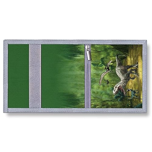 Yollber Dinosaur Kids Tri-Fold Wallet, Unisex, Ages 4-18, Faux Leather, Coin Pocket, Lightweight, Tri-Fold, 1 Count - Image 3