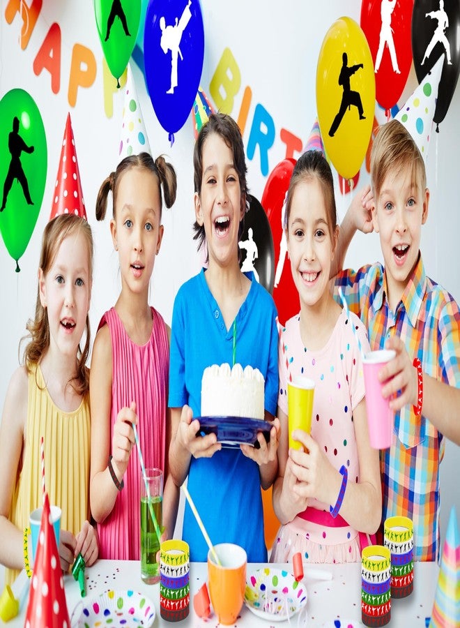 كوبا بلاي مجموعة بالونات كوبا بلاي ٥٠ قطعة بتصميم التايكوندو والكاراتيه - مستلزمات وديكورات حفلات بطابع الكونغ فو والمصارعة - بالونات حفلات أعياد الميلاد وحفلات استقبال المولود - Image 3