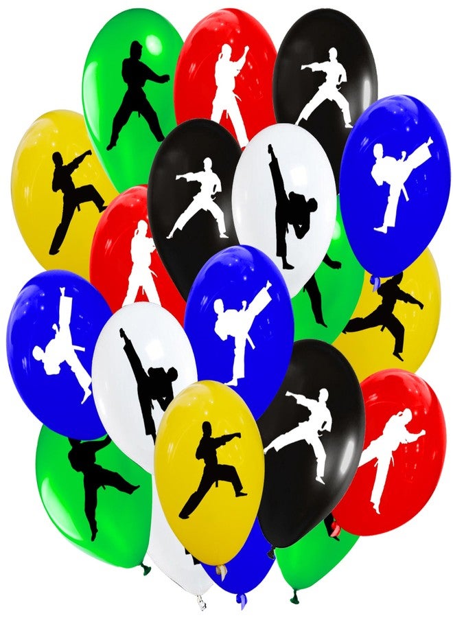 كوبا بلاي مجموعة بالونات كوبا بلاي ٥٠ قطعة بتصميم التايكوندو والكاراتيه - مستلزمات وديكورات حفلات بطابع الكونغ فو والمصارعة - بالونات حفلات أعياد الميلاد وحفلات استقبال المولود - Image 2