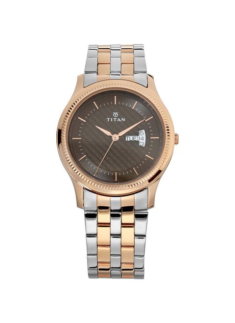 Gents Karishma Analog Brown Dial Rose Gold Band Men's Stainless Steel Watch-NN1824KM01/NN1824KM01