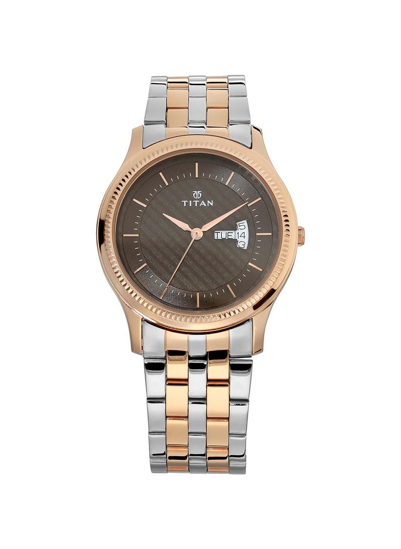 TITAN - Gents Karishma Analog Brown Dial Rose Gold Band Men's Stainless Steel Watch-NN1824KM01/NN1824KM01 - Image 1