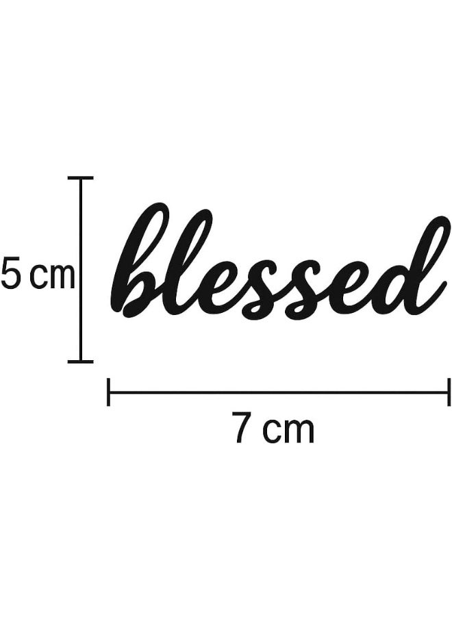 Horoof Home Horoof Home® Gold 'Blessed' Wooden Place Cards  - Image 2
