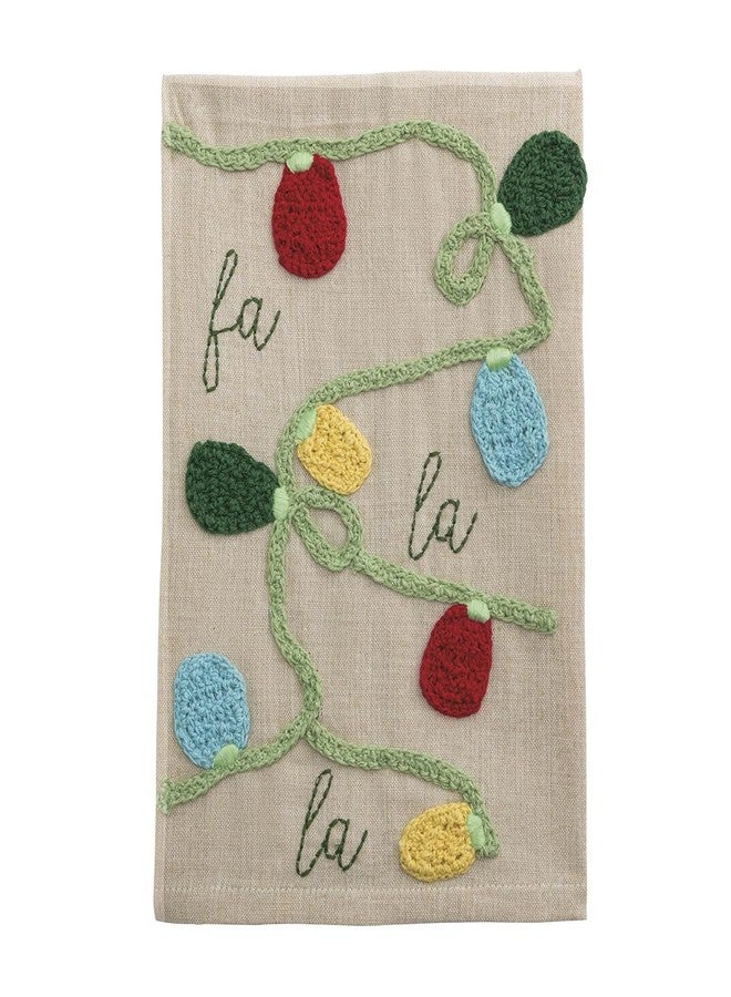 Mud Pie Christmas Lights Farm Christmas Crochet Towel