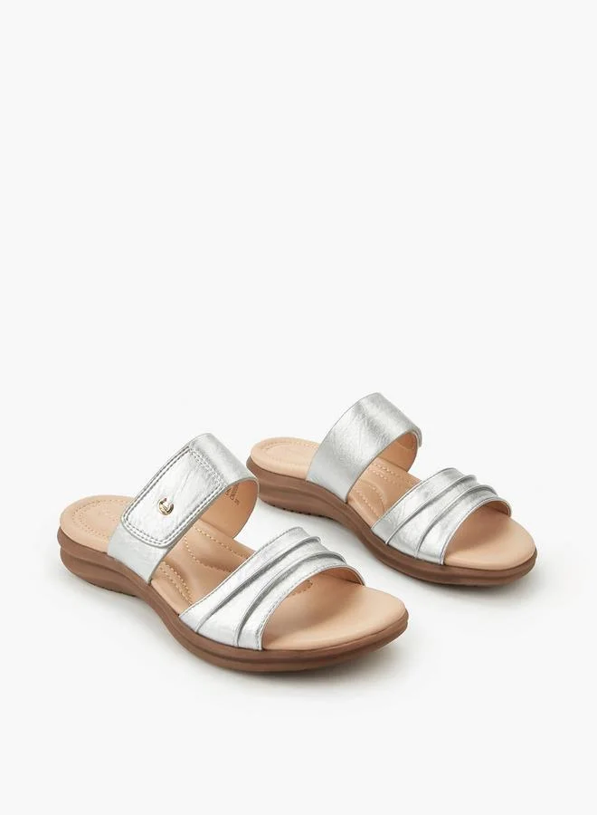 لو كونفورت Women Hook & Loop Slide Sandals